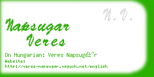 napsugar veres business card
